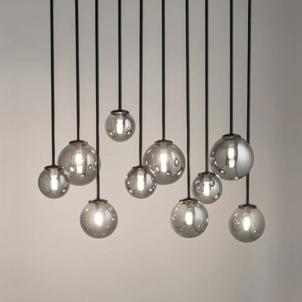 SIGMA LIGHTING 33490 TULIA Többágú Függesztett Lámpa Fekete, Szürke G9 IP20