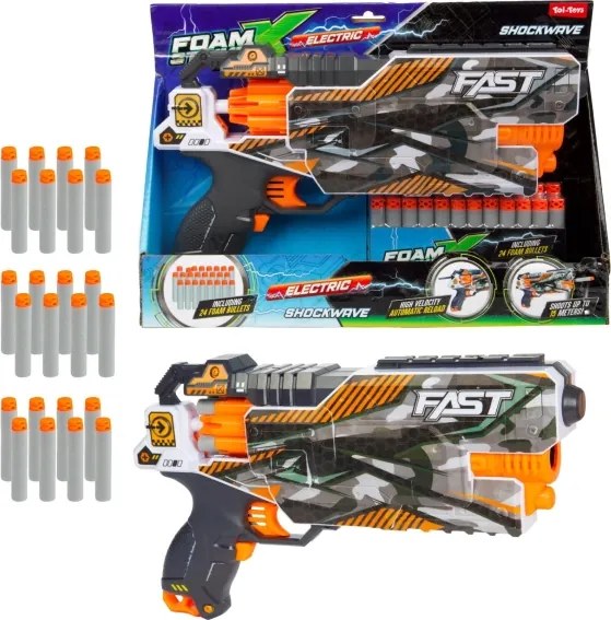 Gyerekpisztoly habtöltényekkel FOAM X 6xAA 24 db