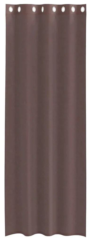 2 db barna fátyolfüggönyök rojtokkal 140x260 cm