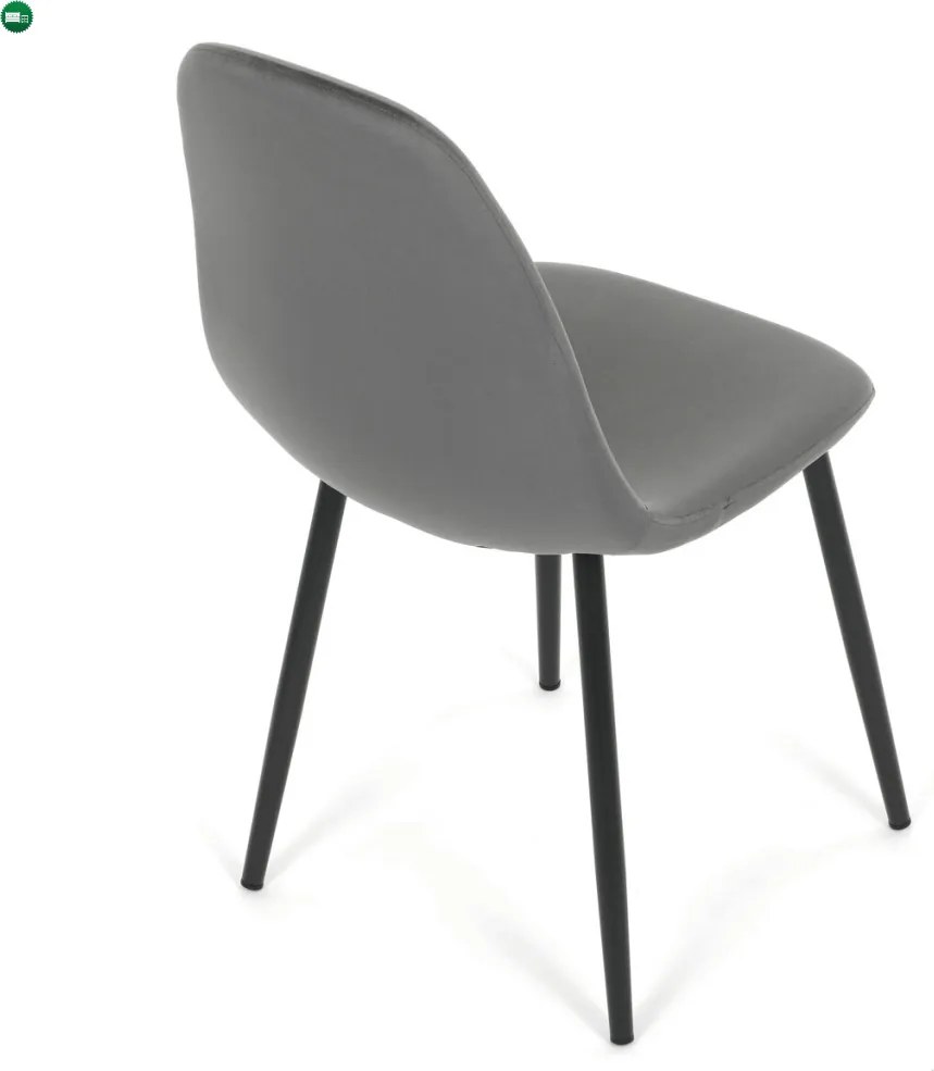 Jídelní židle, šedá, sametová látka, CT-V2971 GREY4