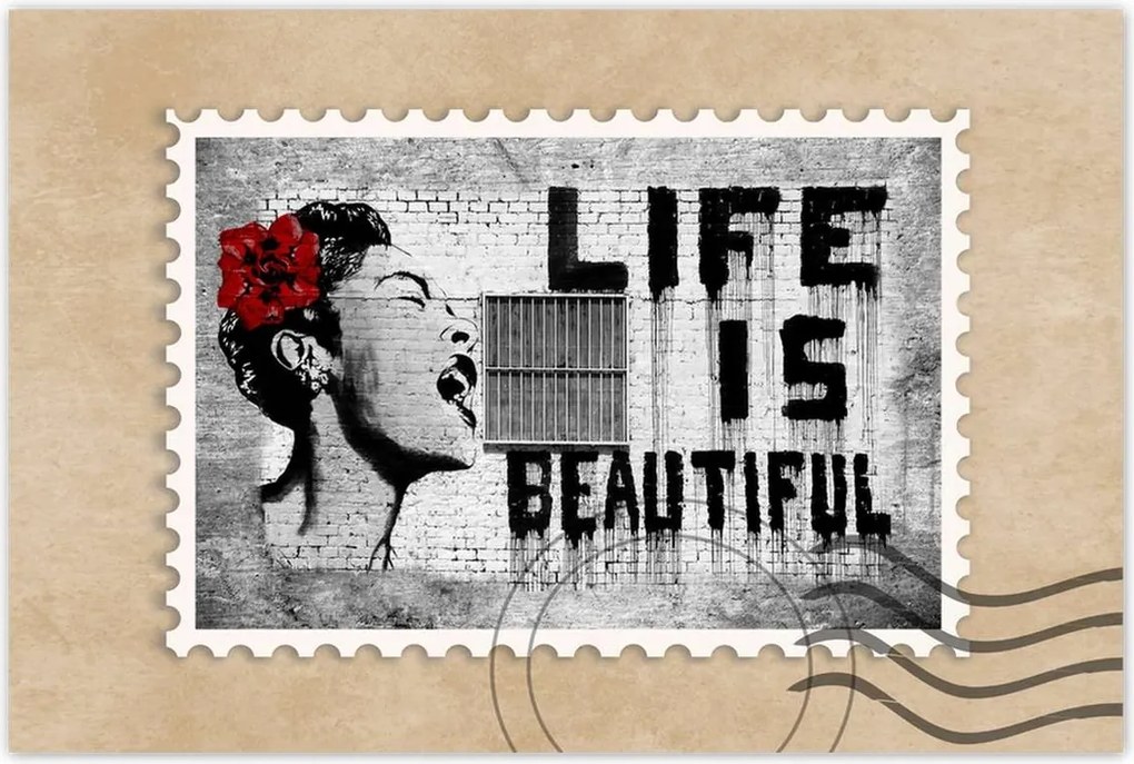 Poszterek 90x60 Banksy Life is Beautiful