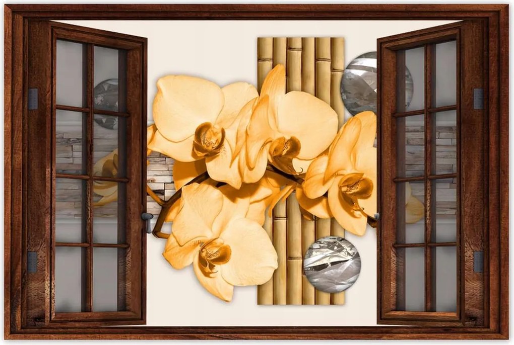 Poszterek 90x60 Narancssárga orchidea