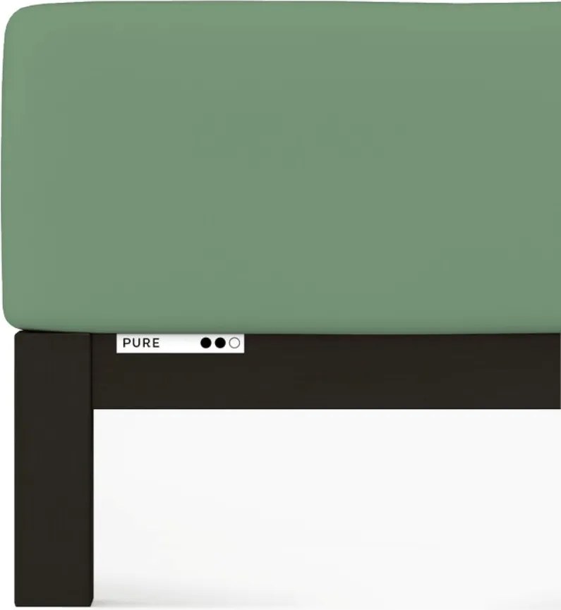 Schlafgut Pure Standard lepedő 90x190-100x220 cm Green Mid 665
