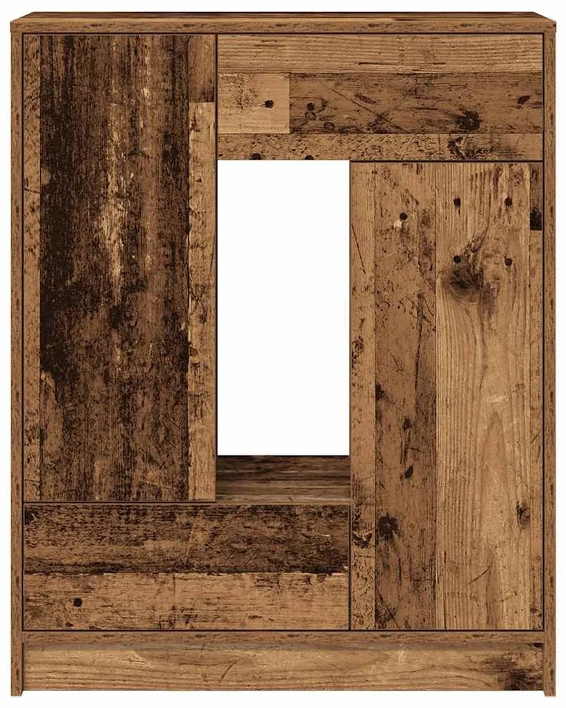 antik fa komód fiókokkal és ajtókkal 73x31x90 cm