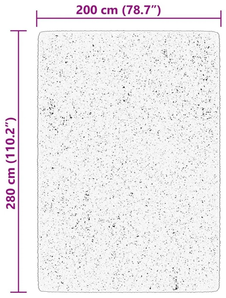 HUARTE kék rövid szálú puha és mosható szőnyeg 200 x 280 cm