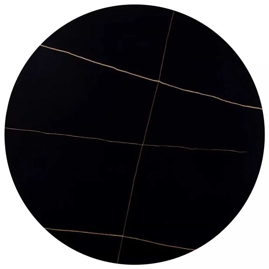 Rion étkezőasztal - 90 cm átmérő, fekete