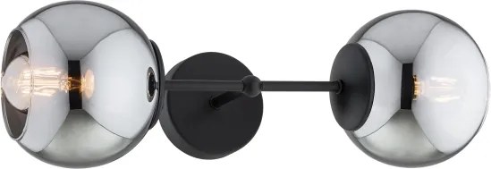 Brilagi - DIOR fali lámpa 2xE27/60W/230V fekete/füstszürke