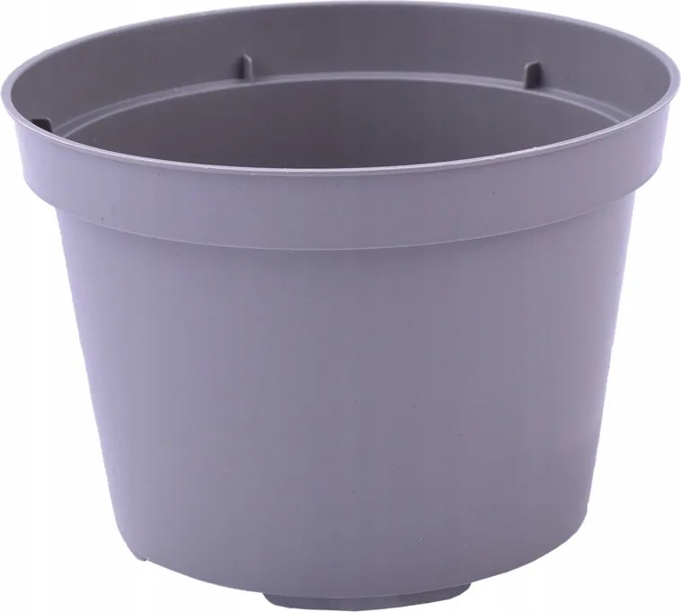 Kerek kemény kaspó szürke színben 11x7,7cm 0,60L 72db