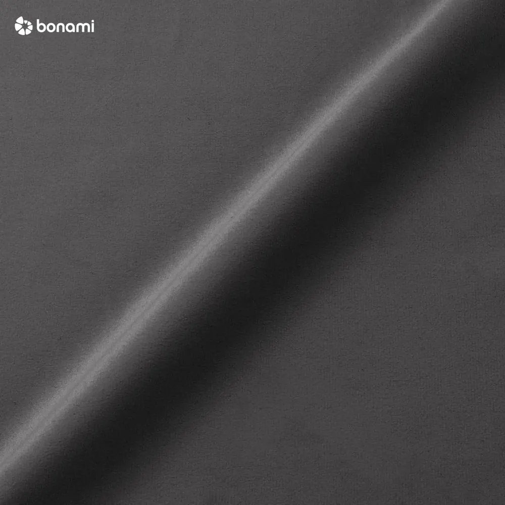 Antracitszürke kárpitozott ágyneműtartós franciaágy 200x200 cm Tate – Maison de Rêve