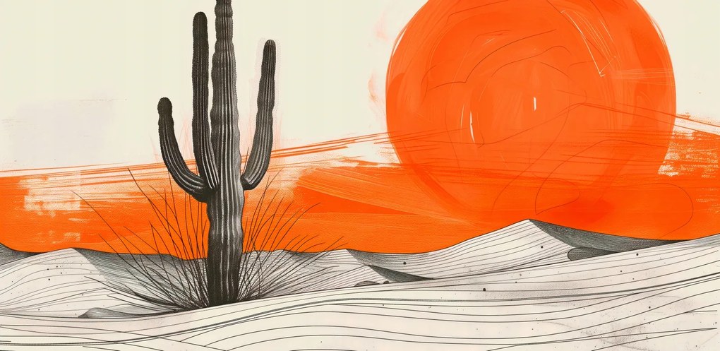 Poszter 91,3x44,5cm Saguaro kaktusz