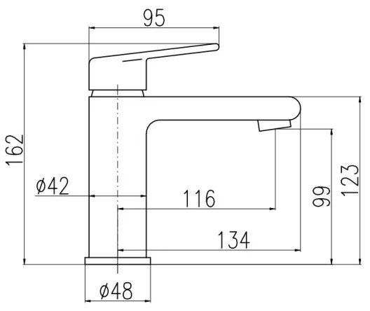 RAV Slezák CO128.0CMATZ - COLORADO mosdócsaptelep 16,2 cm fekete/arany