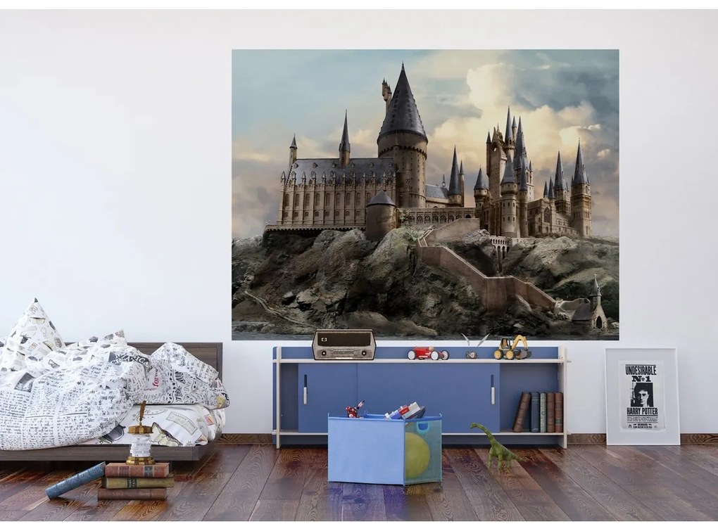 Gyermek fotó tapéta Harry Potter Roxfort 252 x 182cm, 4 részből áll