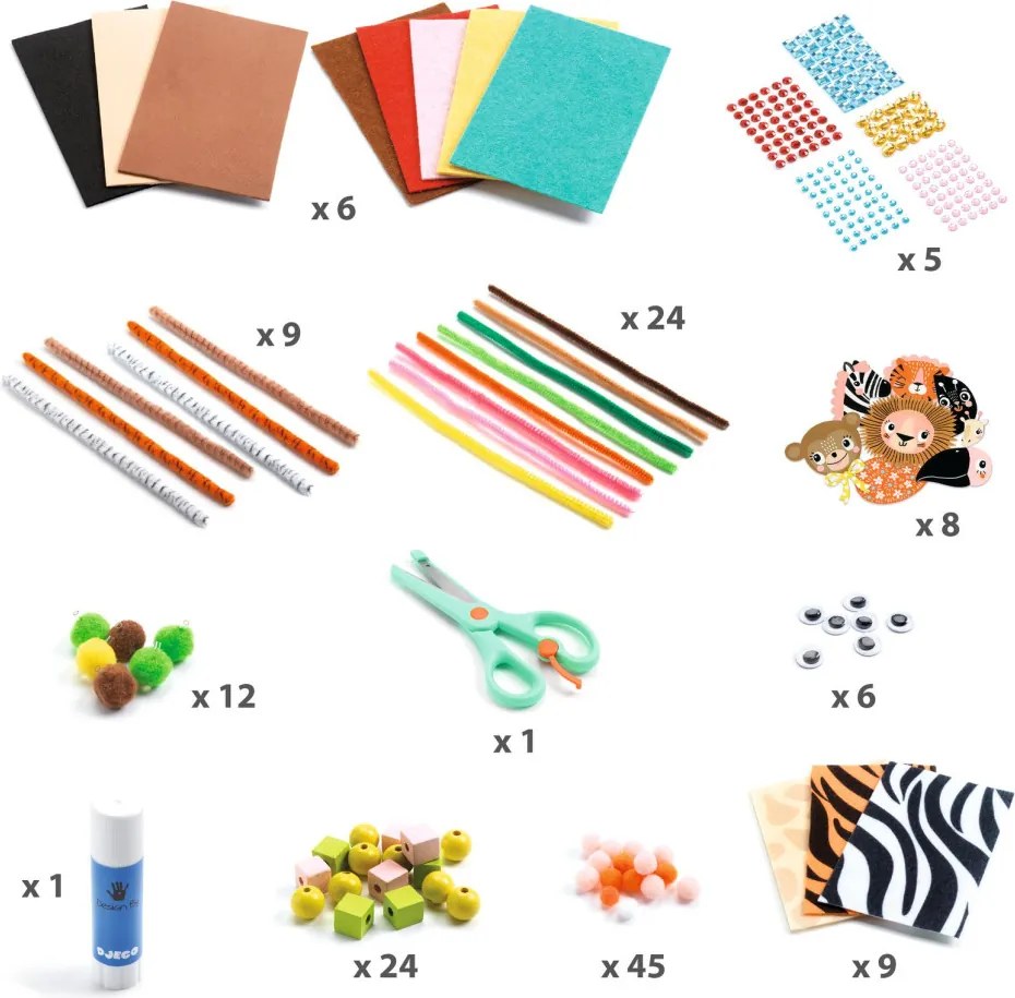 Kreatív készlet - Vadon élő állatok - Jungle Animal Creation Box