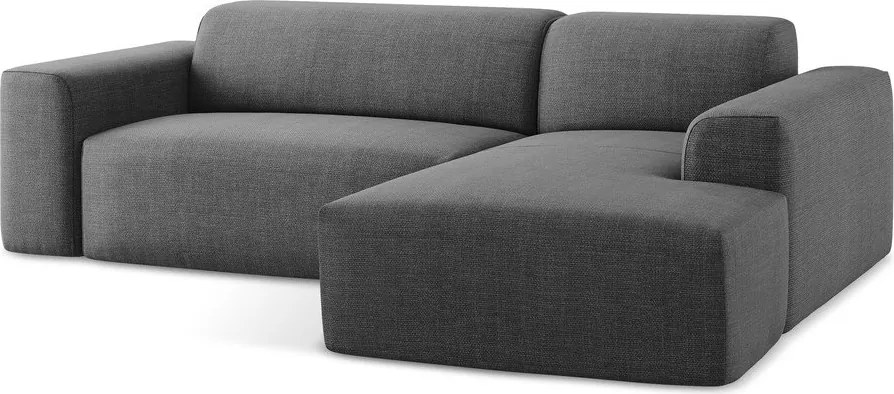 Szürke sarokkanapé (jobb oldali-heverő résszel) Keli – Makamii