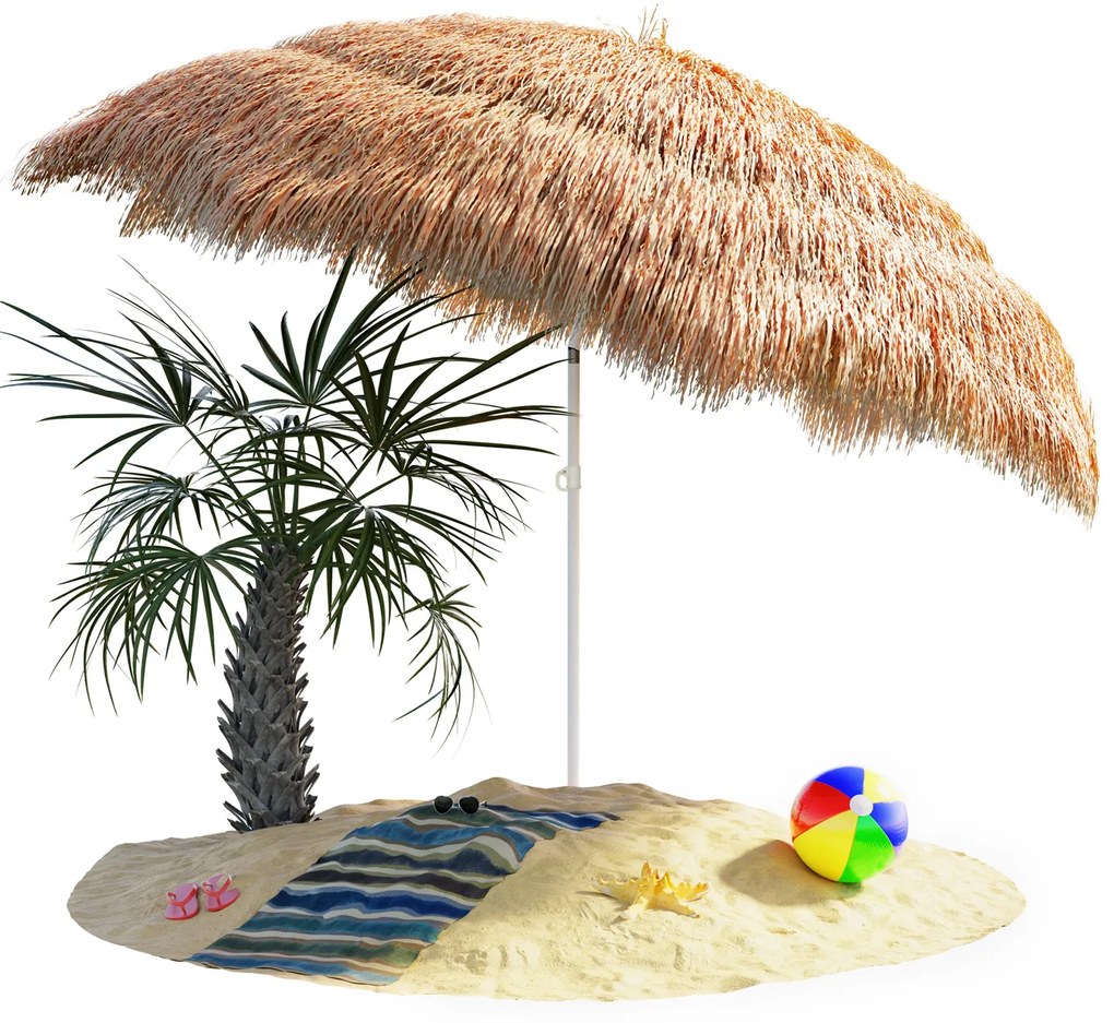 Kingsleeve® Hawaii napernyő Ø160 cm - természetes