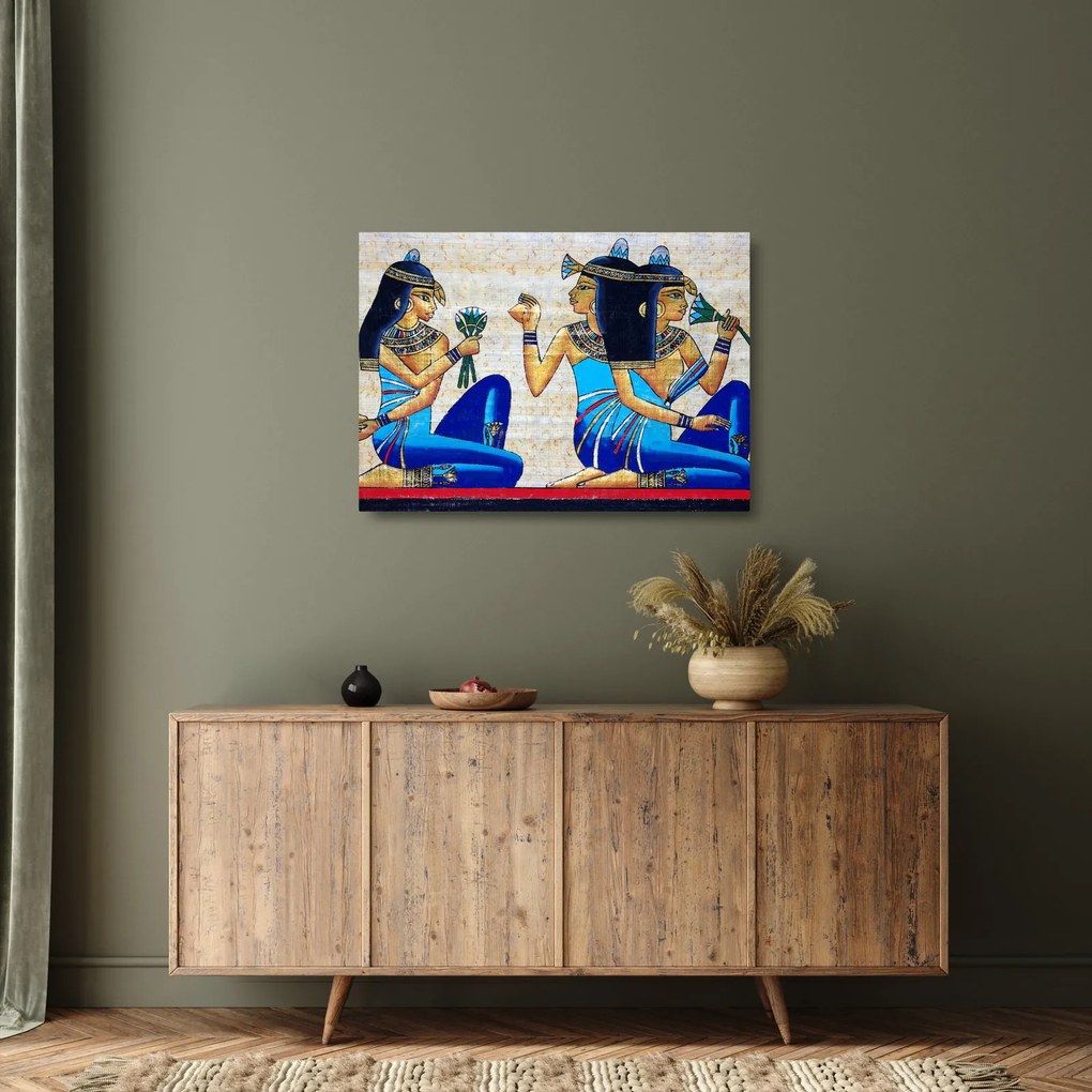 Kép - egyiptomi festmények (üvegen) (70x50 cm)