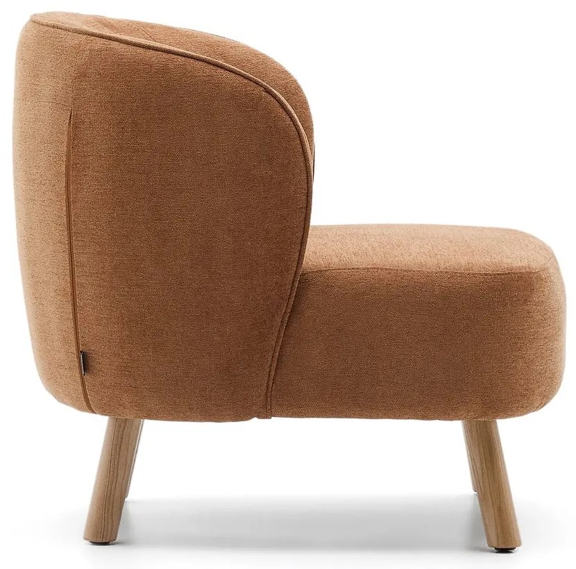 Terrakotta színű zsenília fotel Ulit – Kave Home