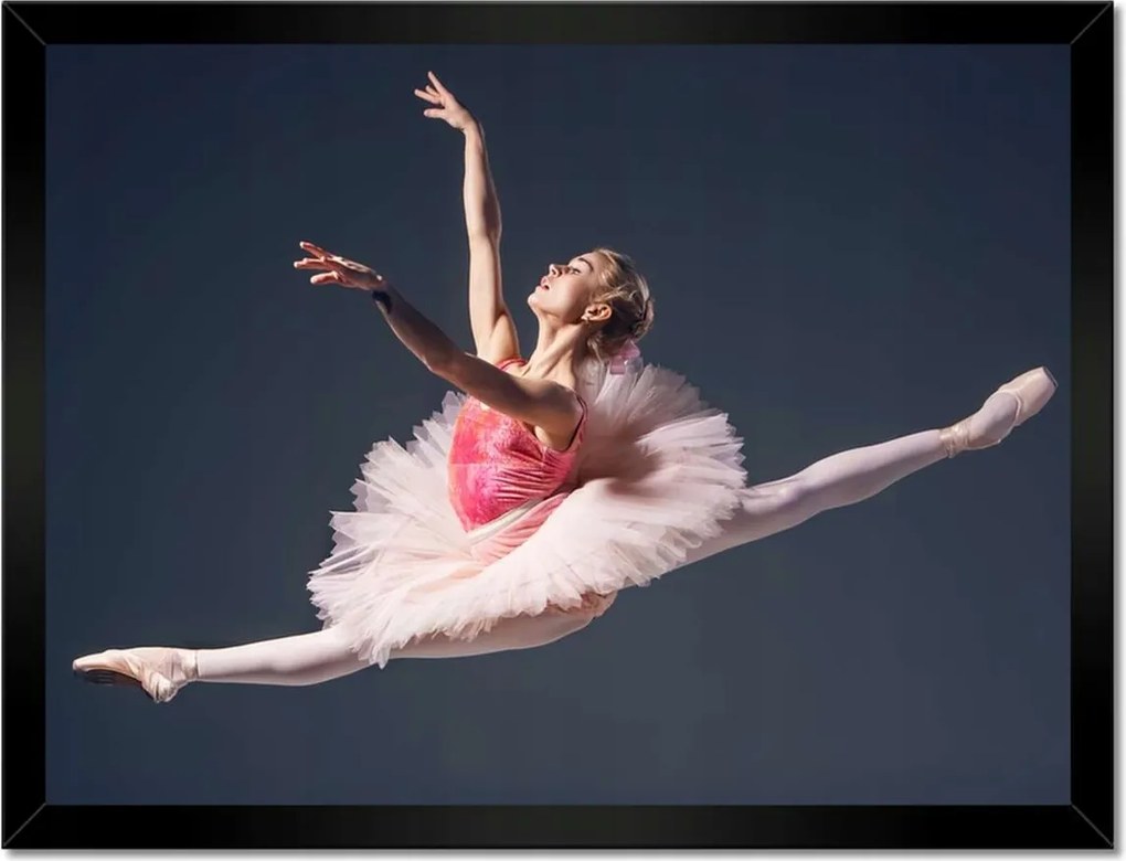 Poszterek keretben 40x30 Balerina ugrás közben