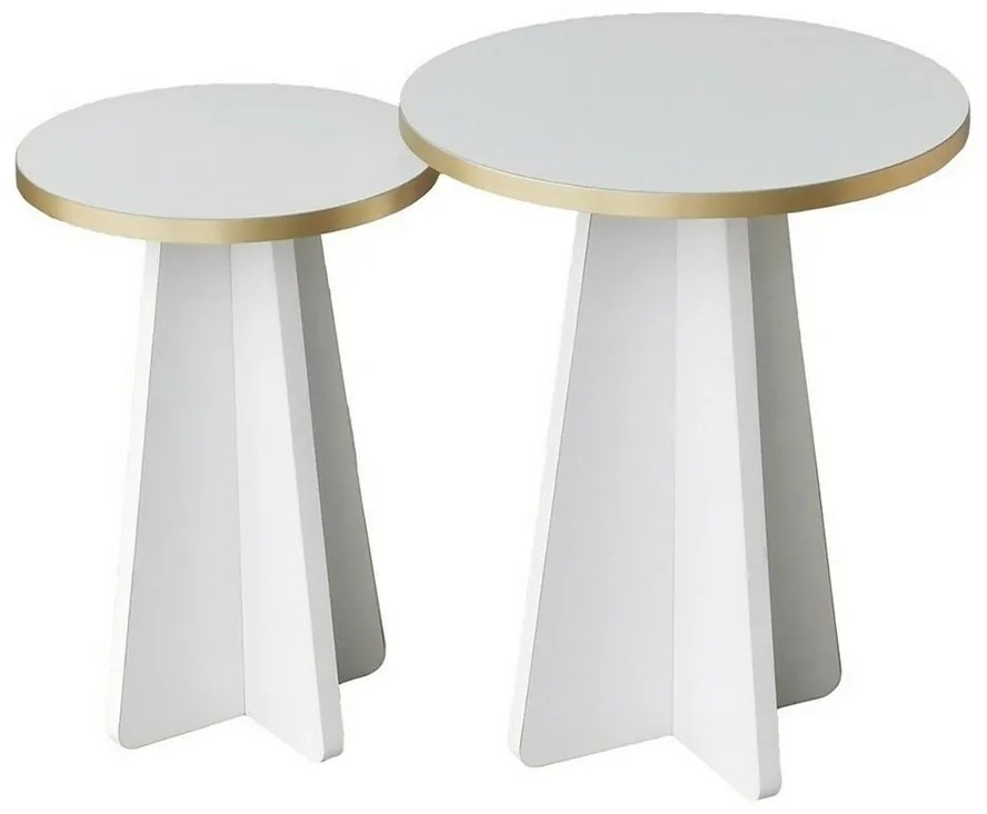 Mushroom Gold and White dohányzóasztal szett, 2 db