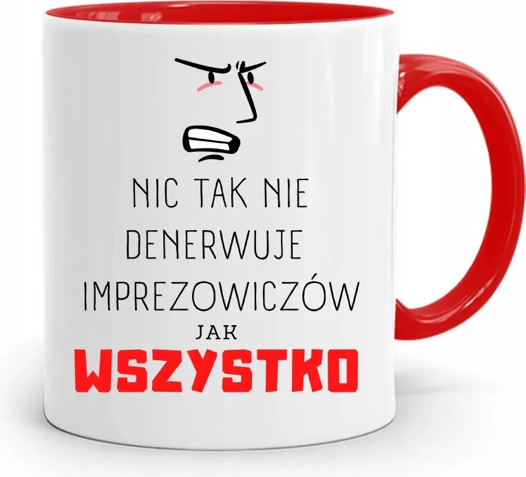 Bulizóknak Party Bögre Piros, fényképes nyomattal