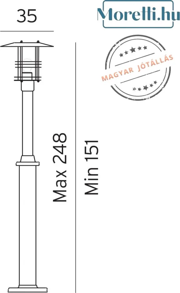 NORLYS 281B STOCKHOLM Kandeláber E27 IP54