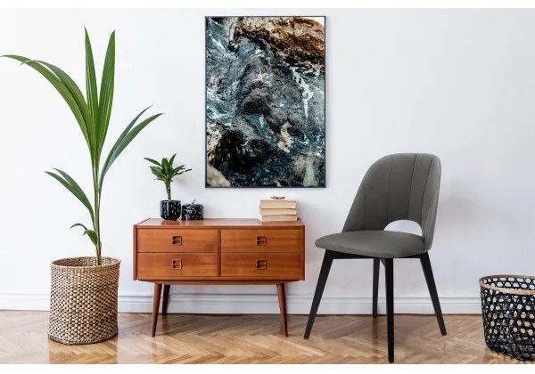 Étkezőszék BOVIO 86x48 cm szürke/bükkfa