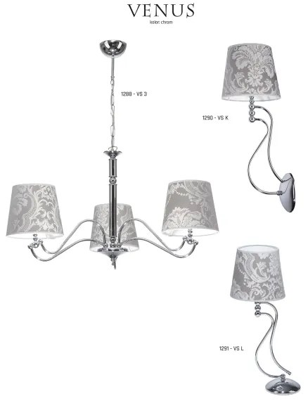 JUPITER 1289-VS5 - VENUS függeszték 5xE27/60W