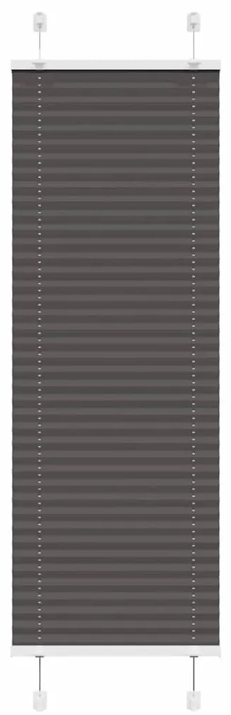pliszírozott redőny fekete 50x100 cm szövetszélesség 49,4 cm