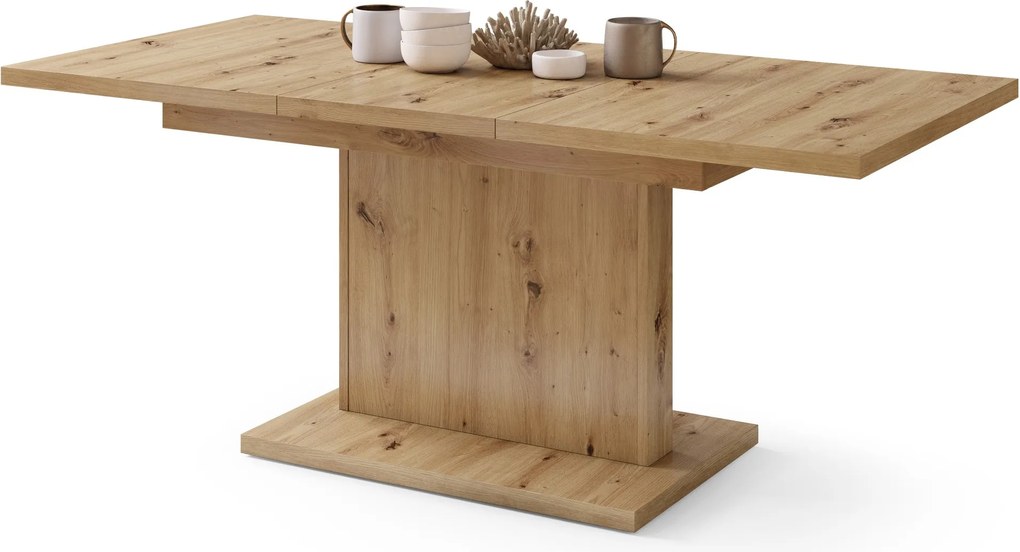Mazzoni ASTON MINI Artisan Tölgy - MODERN NYITHATÓ EMELHETŐ DOHÁNYZÓASZTAL ÉTKEZŐASZTAL ÁTALAKÍTHATÓ ASZTAL