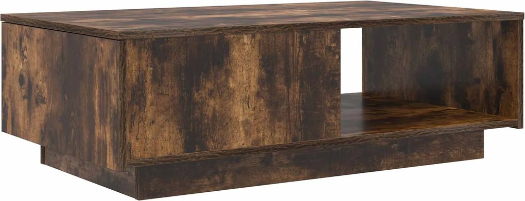 vidaXL Dohányzóasztal fiókkal Füstölt tölgy 95 x 55 x 31 cm Faanyag