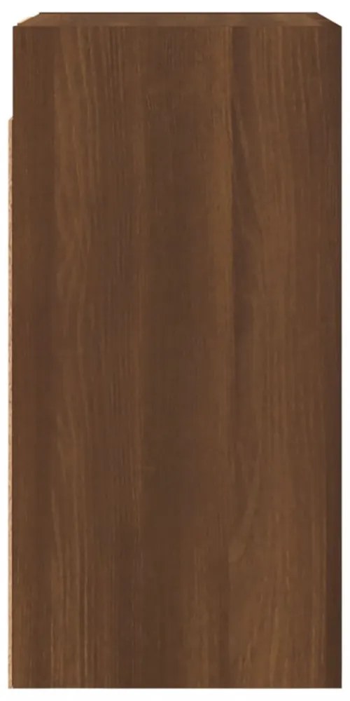2 db barna tölgyszínű szerelt fa TV-szekrény 30,5 x 30 x 60 cm