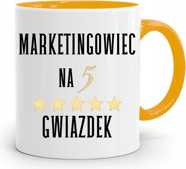 Marketingeseknek Marketing Bögre Sárga Ajándék fényképes nyomtatással