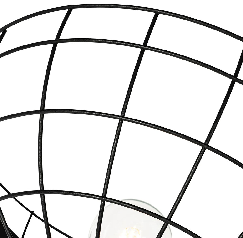 Ipari állólámpa fekete 50 cm állítható - Hanze