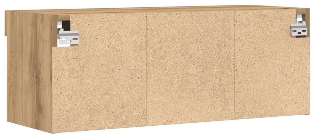 LED lámpás TV fali szekrény 2 db Artisan tölgy 80x30x30 cm