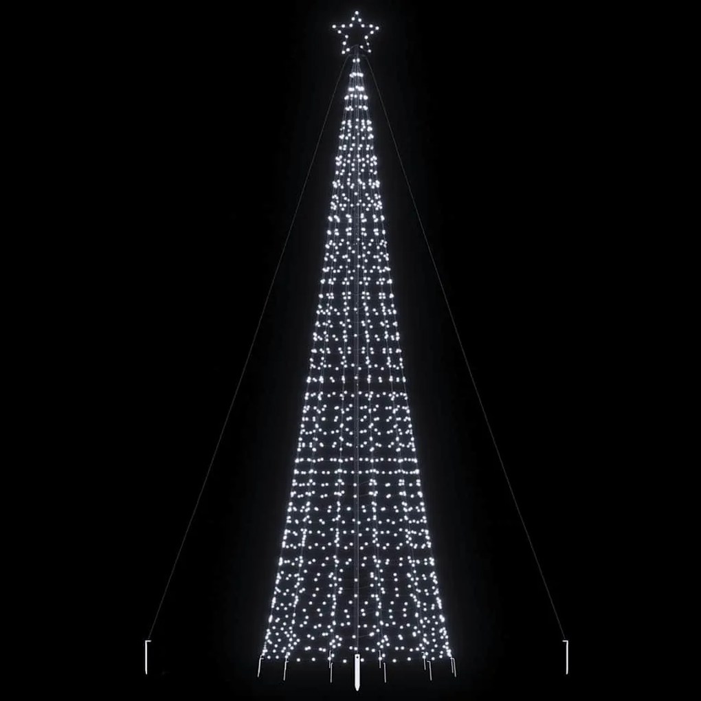 hideg fehér LED karácsonyfa tüskékkel 1534 LED 500 cm