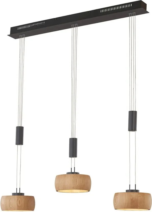 Fischer&Honsel SHINE-WOOD 61093 Lepel lámpa 3x9W/LED 2700K 2900 lm IP20