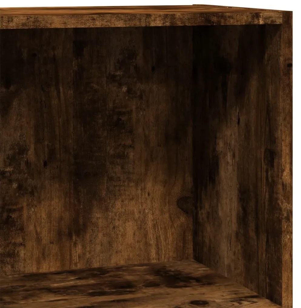 füstös tölgy színű szerelt fa könyvszekrény 40 x 24 x 76 cm