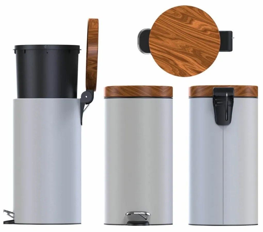 Alda Pedálos szemetes Sherwood Freedom Fresh 30 l,fehér, 30 l