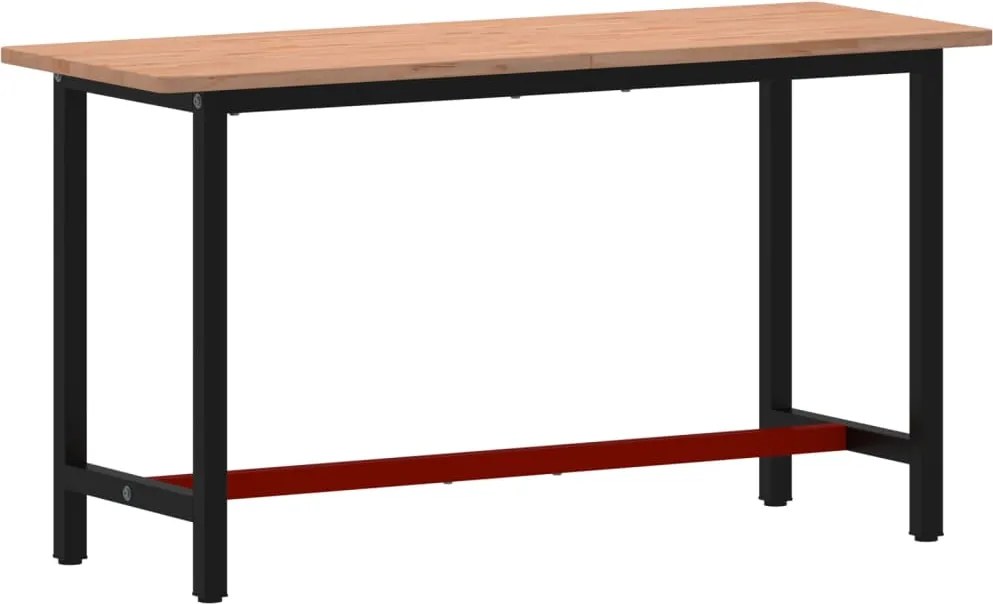 vidaXL tömör bükkfa és fém munkaasztallap 150x55x81,5 cm