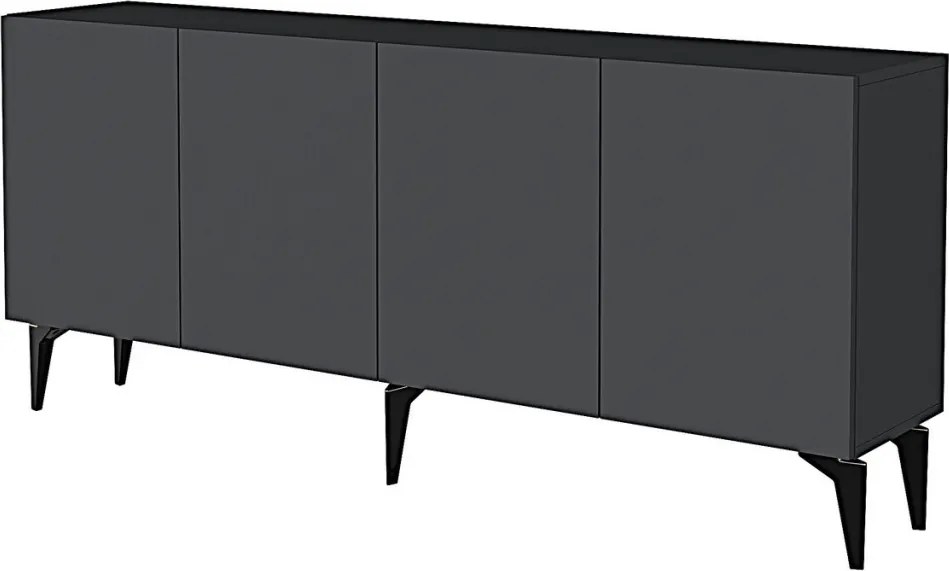 Lipa komód, antracit, 180 cm