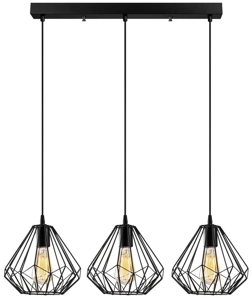 Csillár zsinóron DIAMOND 3xE27/100W/230V