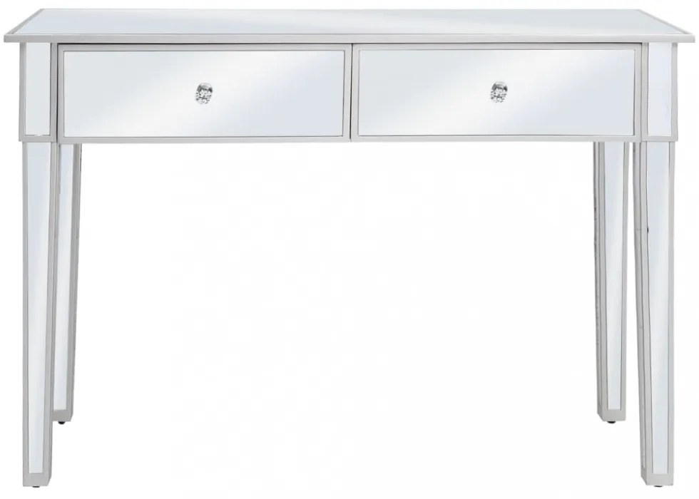 tükrös konzolasztal MDF-ből és üvegből 106,5 x 38 x 76,5 cm