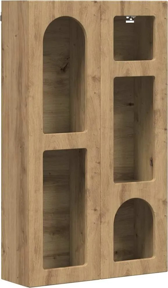 vidaXL Függő szekrény polcokkal Artisan tölgy 59 x 20 x 100 cm Faanyag