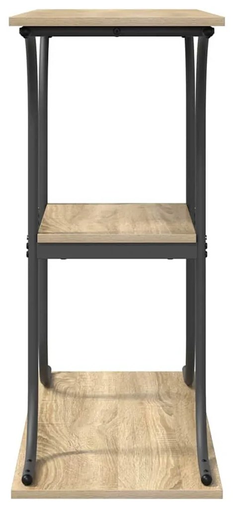 Konzolasztal polcokkal sonoma tölgy 101 x 35 x 80.5 cm Faanyag