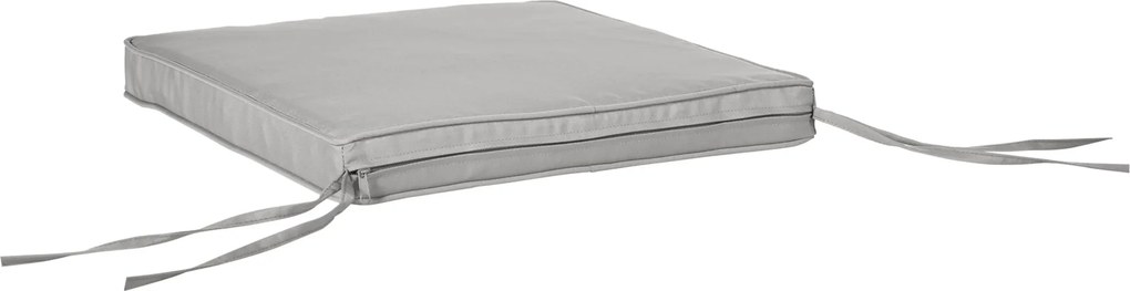 Outsunny 2 db-os Kertiszék Párna Készlet Ülőpárna Levehető Borítással 5 cm Poliészter Anyag dim. 45L x 45W cm Világosszürke | Aosom
