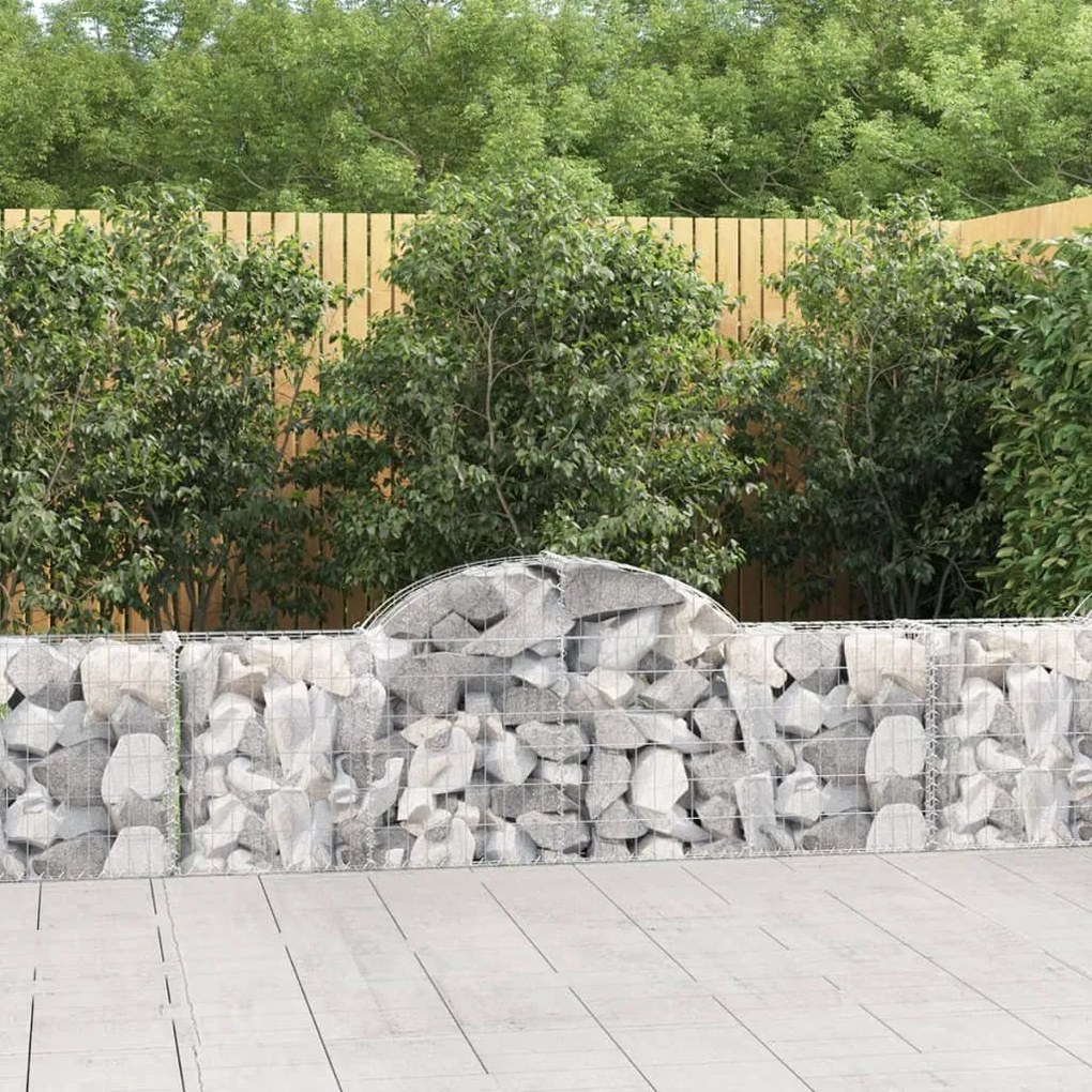 50 db íves horganyzott vas gabion kosár 200x30x60/80 cm