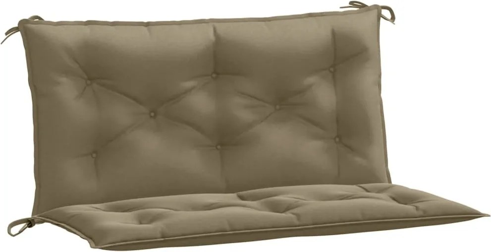 vidaXL 2 db melange tópszínű szövet kerti padpárna 100 x 50 x 7 cm