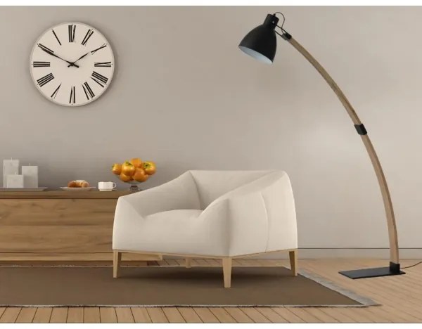 Állólámpa 1xE27/60W/230V kőris/fekete