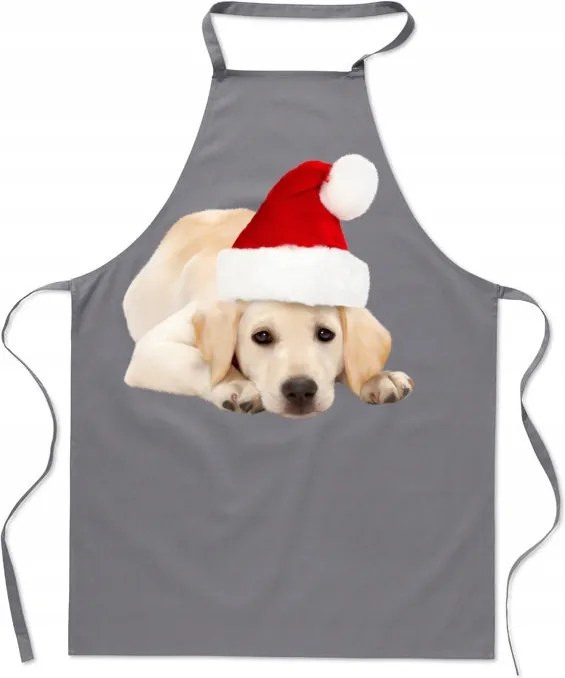Karácsonyi Kötény Labrador Retriever Aranyos Kutyus Mikulás Ajándék