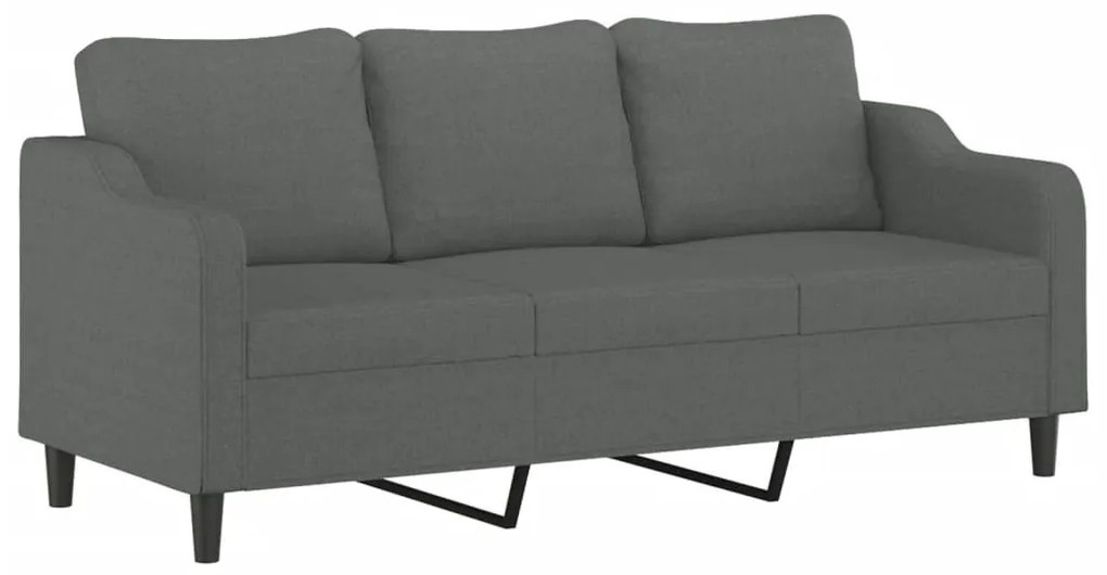 3 személyes sötétszürke szövet kanapé 180 cm